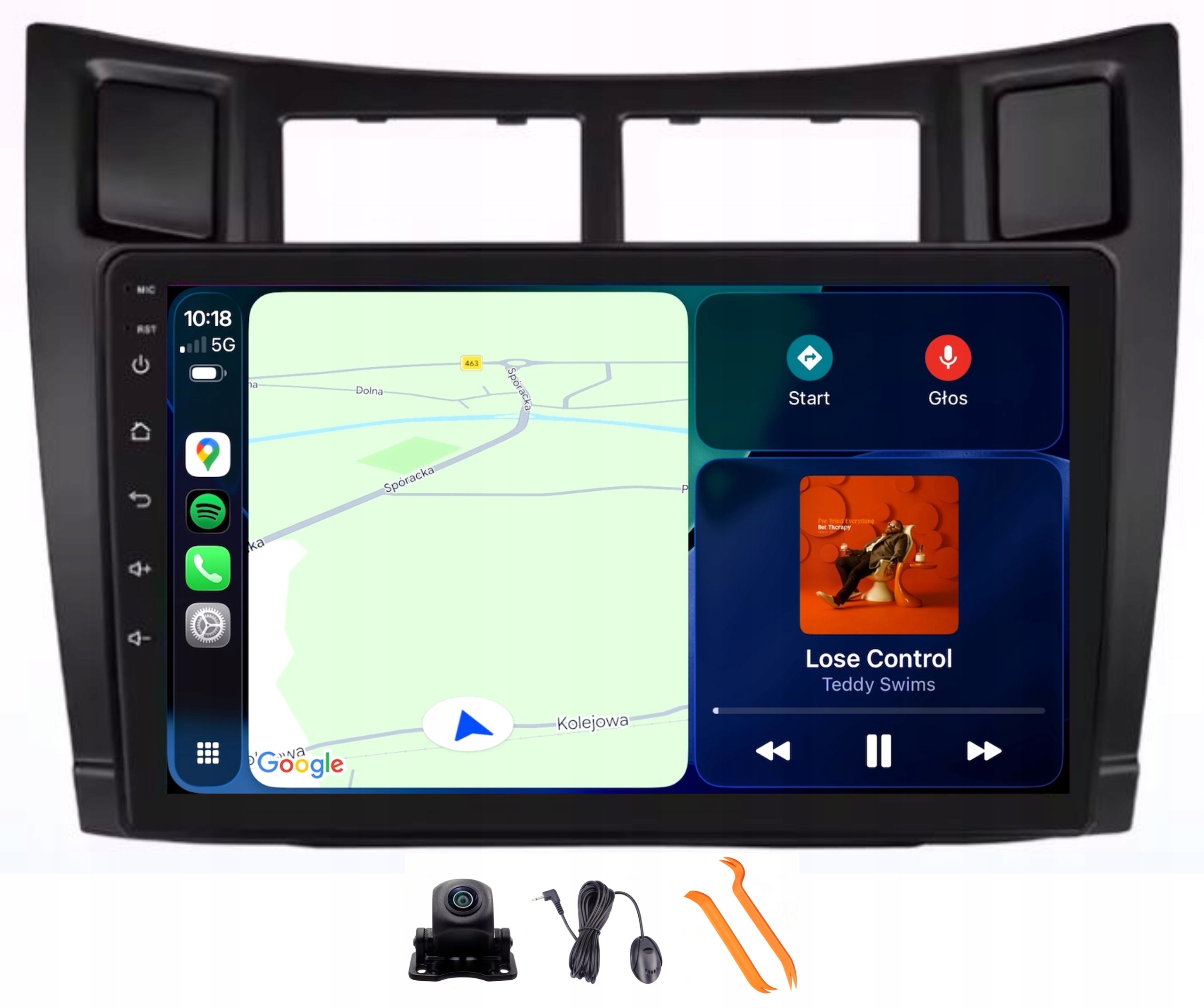 Radio Android Navigácia Toyota Yaris 2 08-13 4/64GB 2K Lte 4G CarPlay Gps