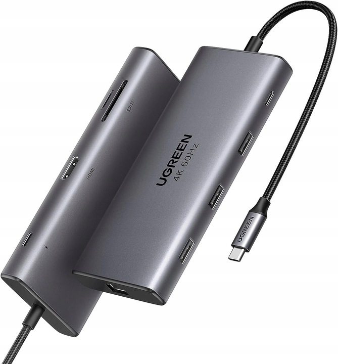 Hub Adapter Rozdzielacz Ugreen Stacja Dokująca Usb-c 9W1 Usb Hdmi Wydajny