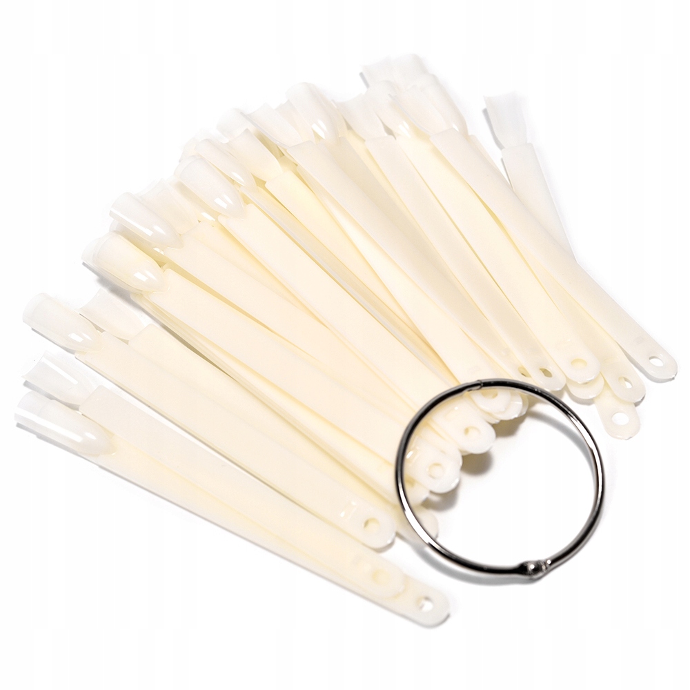 WZORNIK DO PAZNOKCI NA KOLE WACHLARZ - 50szt ECRU - KWADRAT Kod producenta 5903661901196