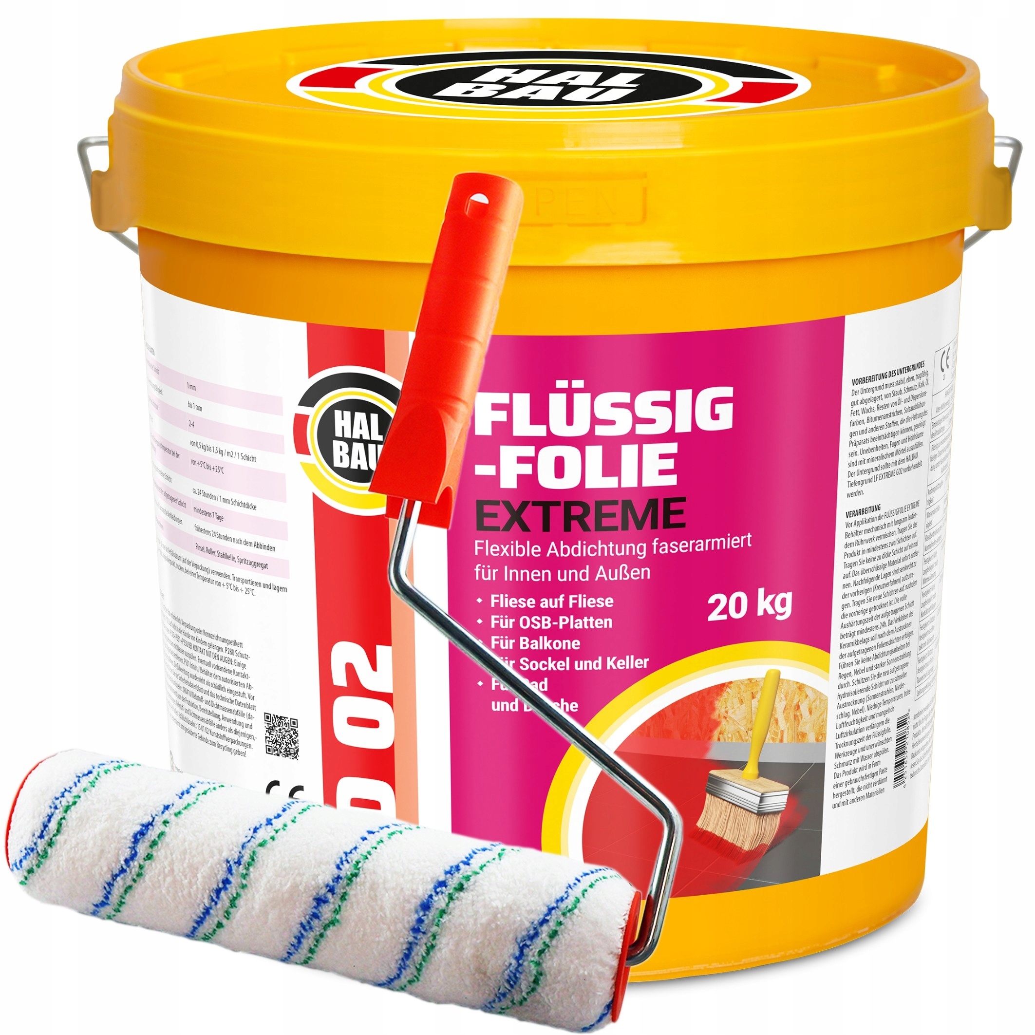 Fólie 20 kg Hydroizolace Elastický malířský váleček 25 cm