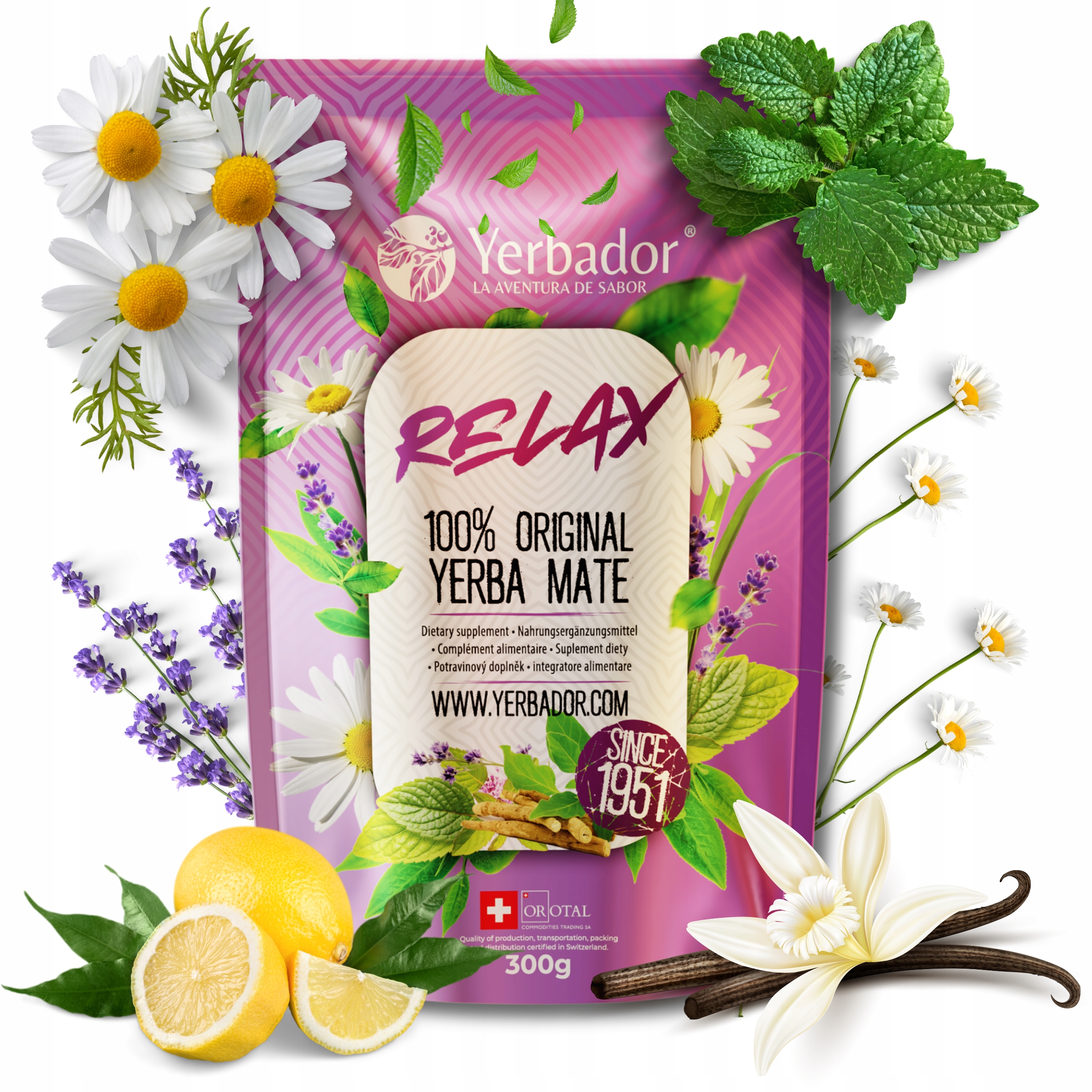 Levně Yerba Mate Yerbador Relax Ashwaganda Melisa Heřmánek na odpočinek 300 g