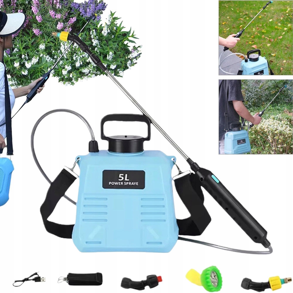 Opryskiwacz Z 3 Dyszami Teleskopowy Drążek Przedłużający Do Podlewania 5 L