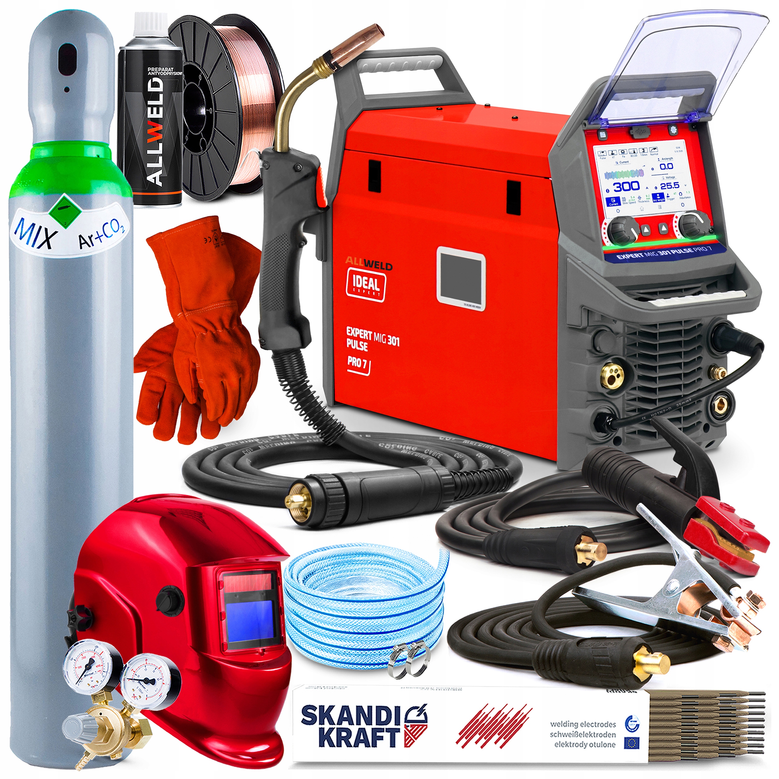 Poloautomatický Svařovací Stroj Ideal Expert Mig 301 Pulse PRO7 LCD Mma Tig 400V 4R