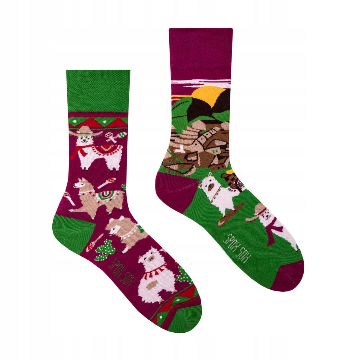 

Skarpetki w lamy z Machu Picchu-Spox Sox- r.44-46