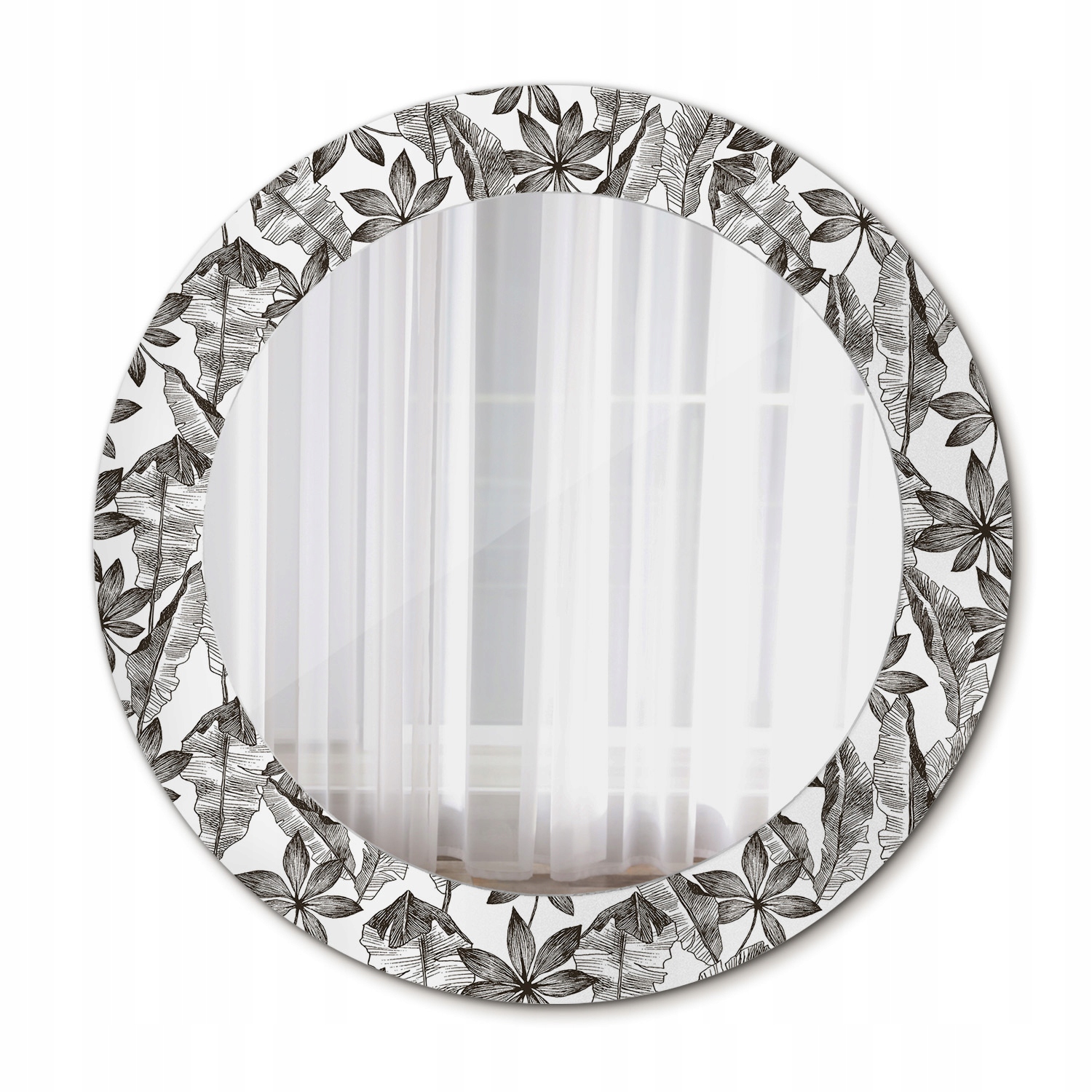 Zrkadlo do kúpeľne Glamour Tropické listy 60 cm