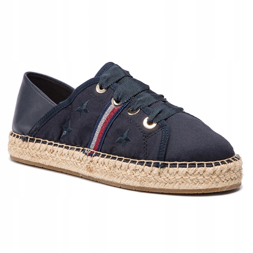 Espadrilky Tommy Hilfiger Ribbon FW0FW03801 Tmavě modrá