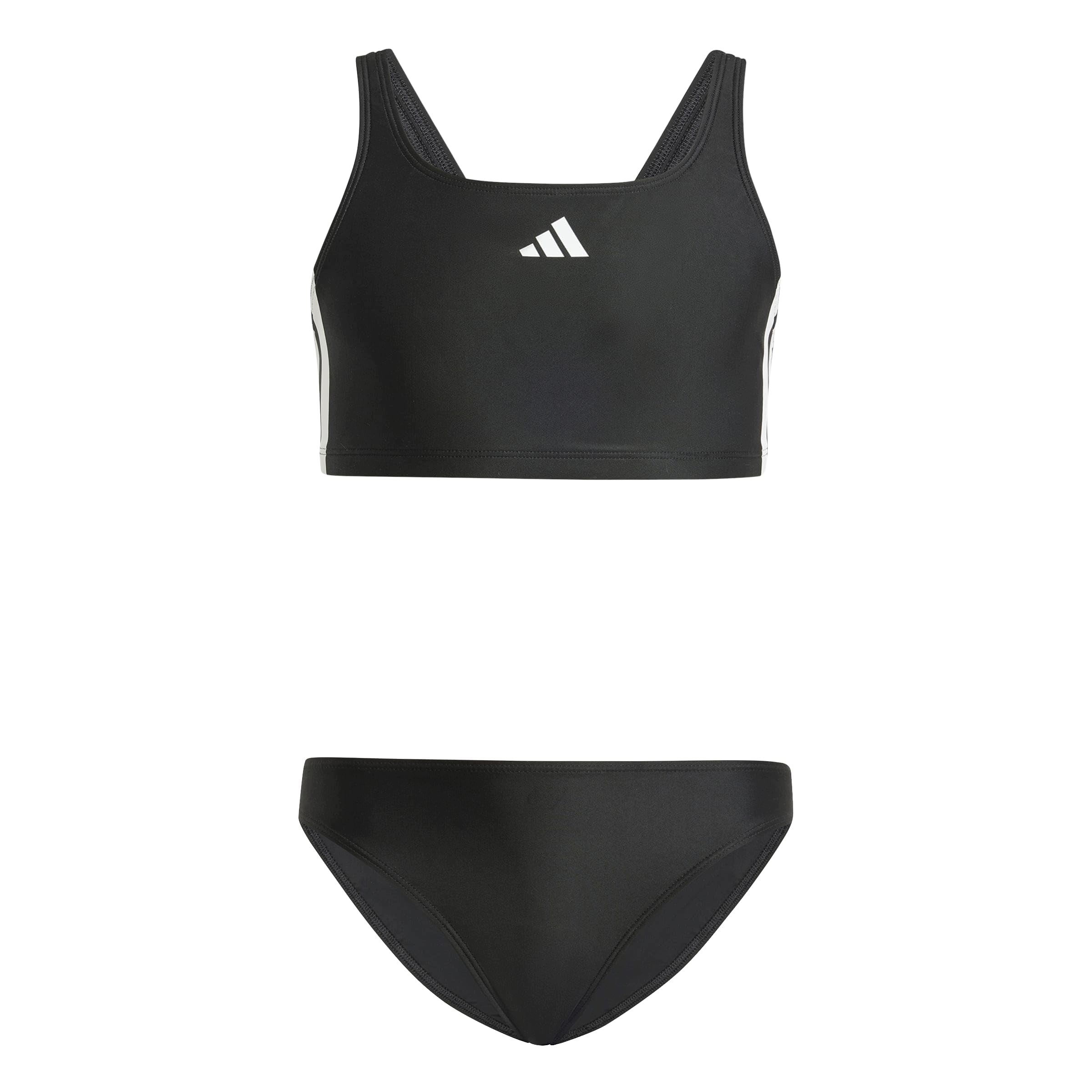 adidas bikini dla dziewczyn 3-Stripes V-Back, czarne/białe