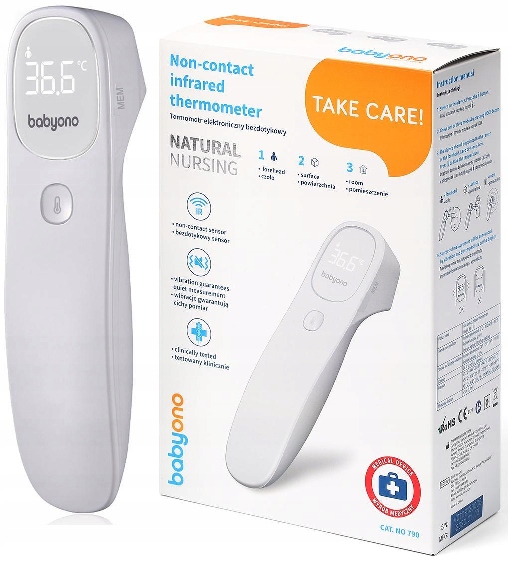 Babyono Termometr Elektroniczny Medyczny Bezdotykowy Na Podczerwień 790