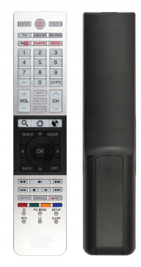 PILOT do TOSHIBA LCD 3D NETFLIX JAKOŚĆ uniwersalny wiele modeli