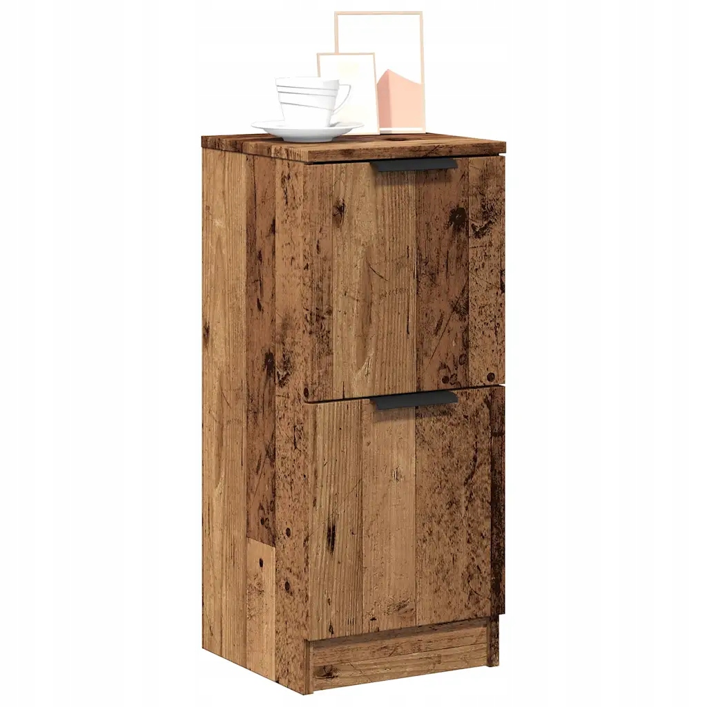 Příborník old wood 30 x 30 x 70 cm kompozitní dřevo Hnědá 856959