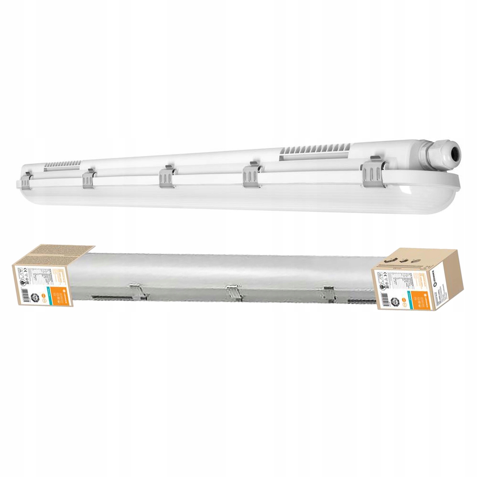 Lampa Hermetická Led lampa Prachotěsná 20W 2400lm 4000K IP65 IK08 Šedá