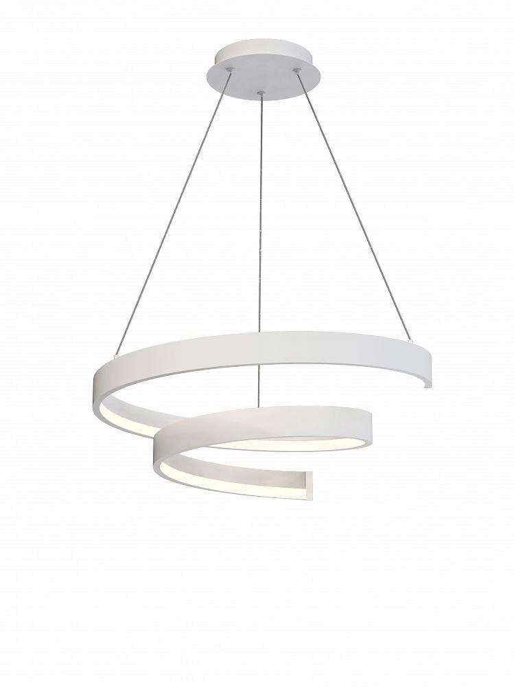 Spirálová závěsná lampa do chodby nad schody, klasický styl Toppo, bílá