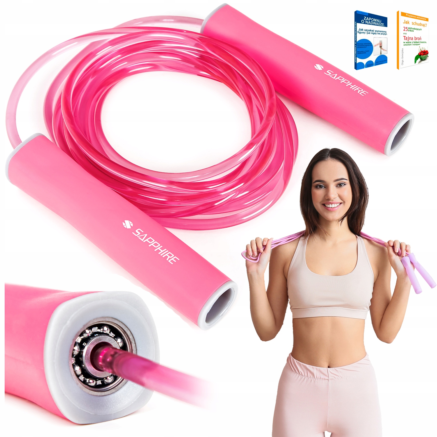 

Skakanka z Łożyskami fitness Treningowa bokserska