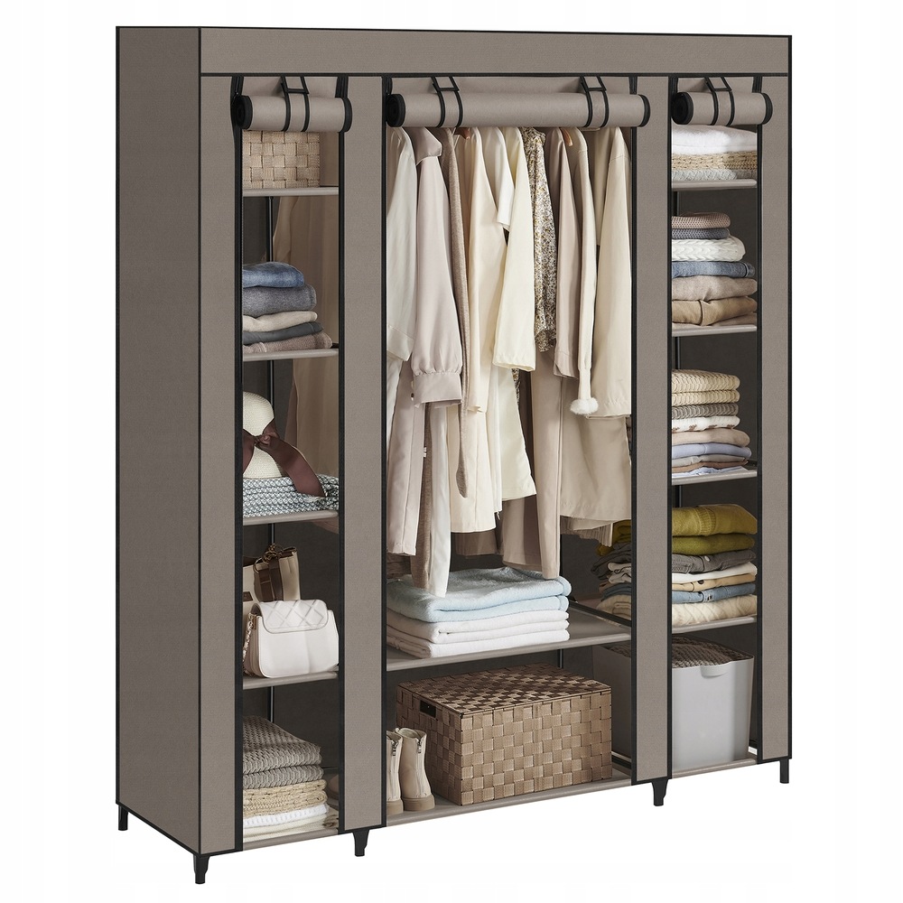Skříň s tyčí 150 x 45 x 175 cm taupe