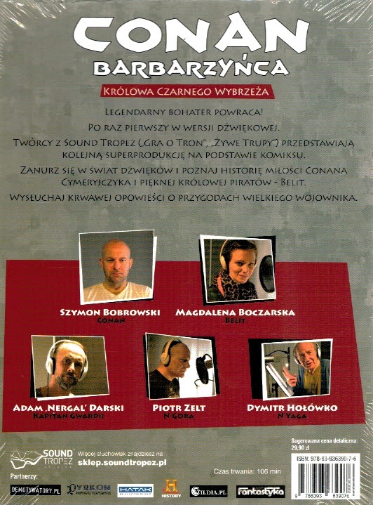 Conan Barbarzyńca Królowa Czarnego Wybrzeża CD MP3 Nośnik audiobook CD