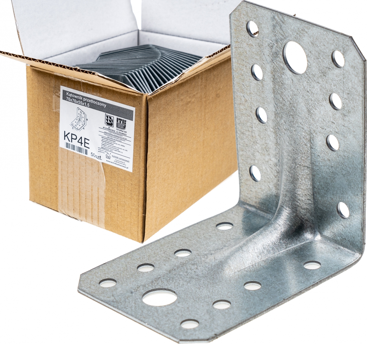 

50x Kątownik ciesielski 70x70x55 1,5mm łącznik Eko