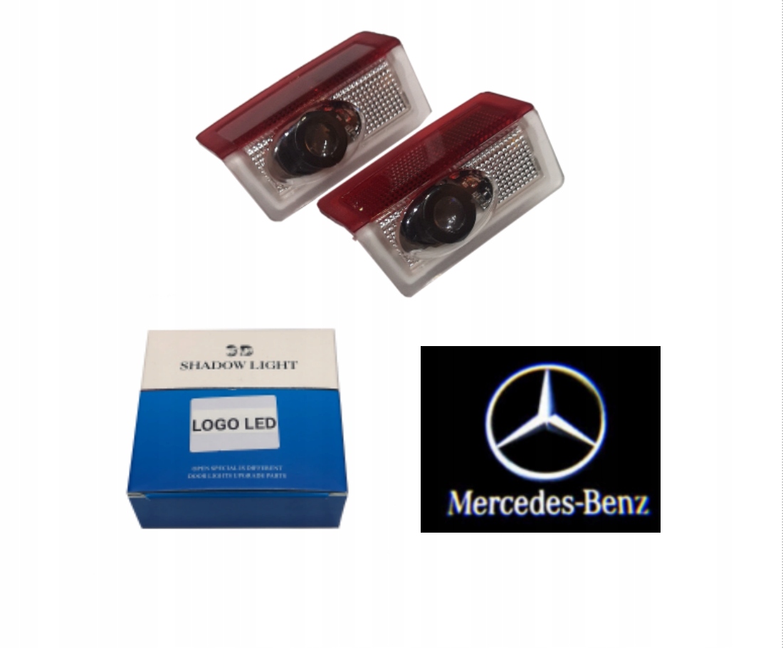 MERCEDES A B C E class LED drzwi z logiem 09-15