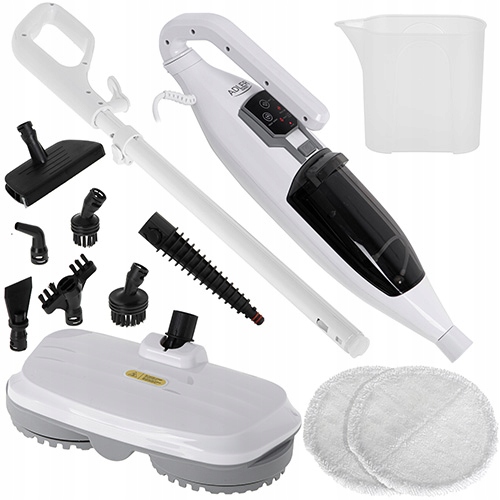 Mop Parowy Obrotowy AD 7052 3 Moce Pary 1300W Zestaw Akcesoriów