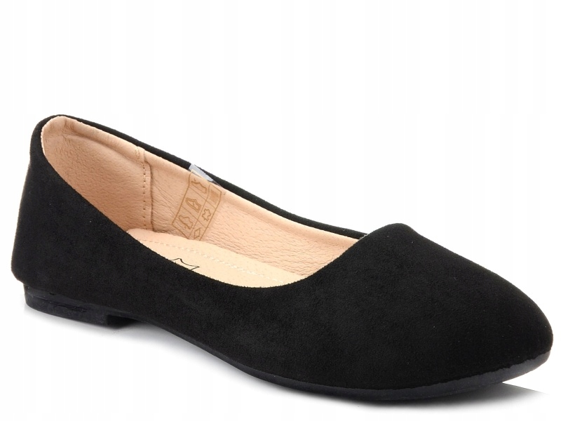 

Baleriny damskie Evento 1031 czarne zamszowe 38