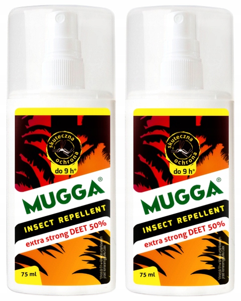 

2 x Mugga Strong spray 50% Deet na komary kleszcze