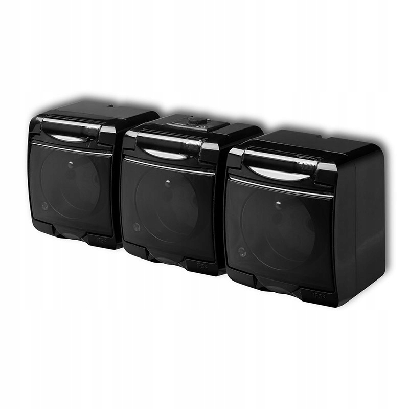 

Karlik Junior Gniazdo Potrójne N/t Czarne 12GHE-3d