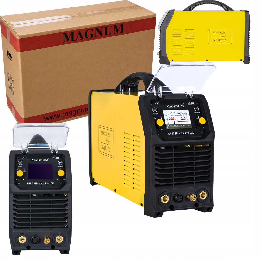 Magnum Spawarka inwertorowa Tig Thf 238 LCD Ac/dc Pro w zestawie uchwyt Tig