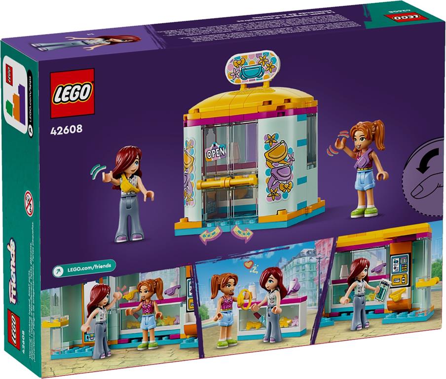 KLOCKI LEGO FRIENDS 42608 MAŁY SKLEP Z AKCESORIAMI + TORBA PAPIEROWA LEGO Nazwa zestawu Sklep z modnymi dodatkami