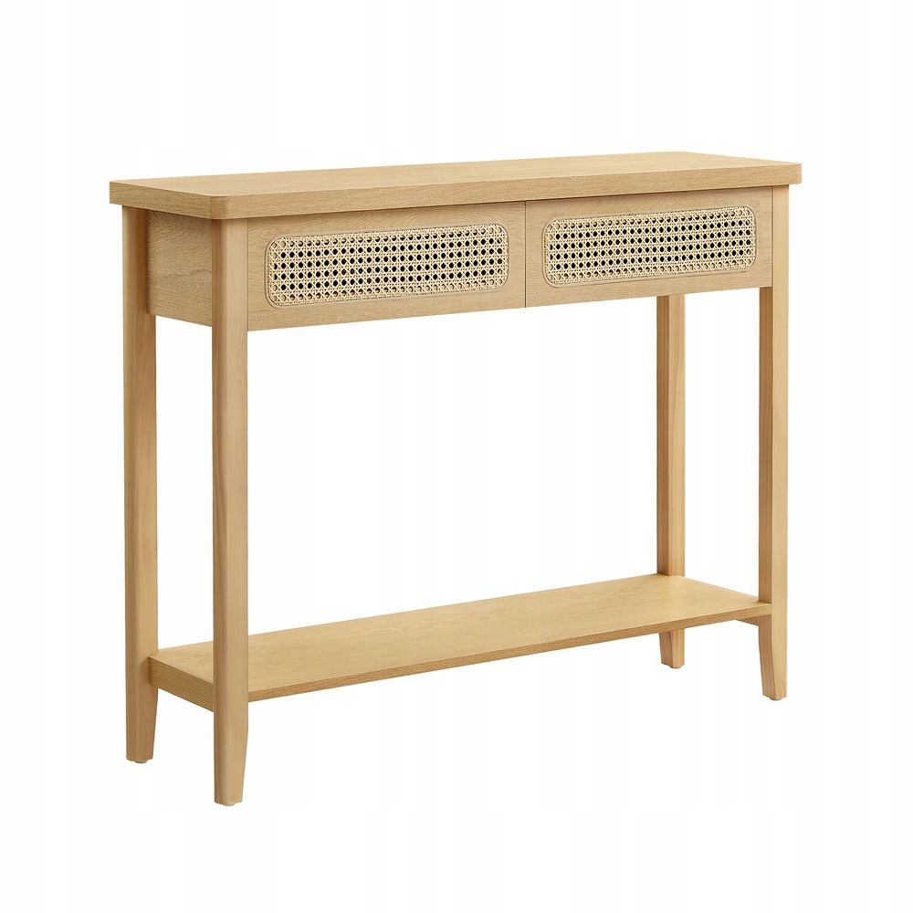 Konzolový Stolek, konzolový stolek, světlý dub, boho styl 100 x 80 x 30 cm Vasagle