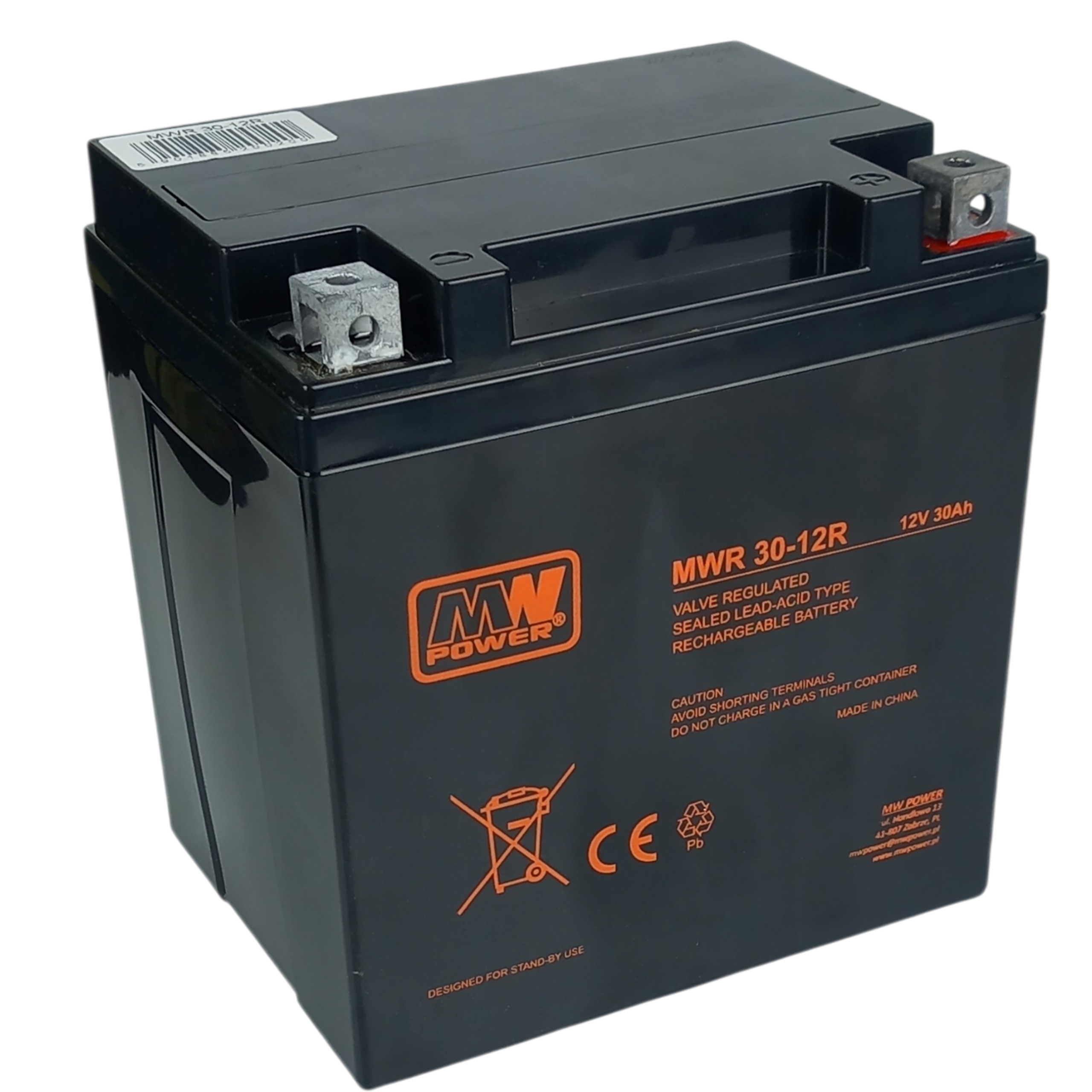 Motocyklový Akumulátor Mw Power Mwr 30-12R 12V 30Ah Agm Vrla