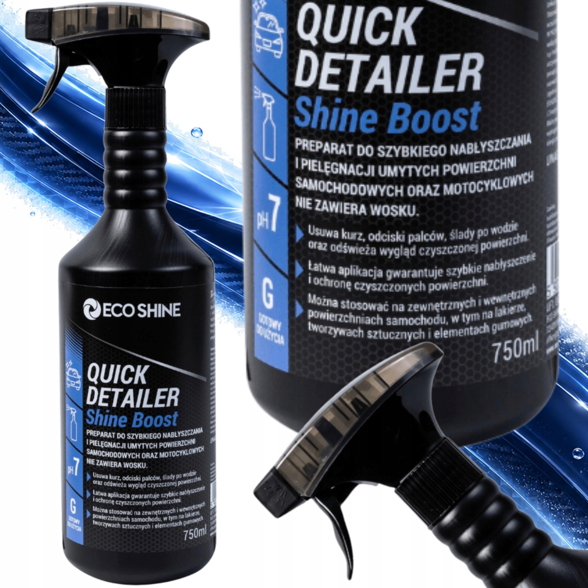 Eco Shine Quick Detailer Shine Boost 750 ml Do Lakieru, Plastiku i Winylu