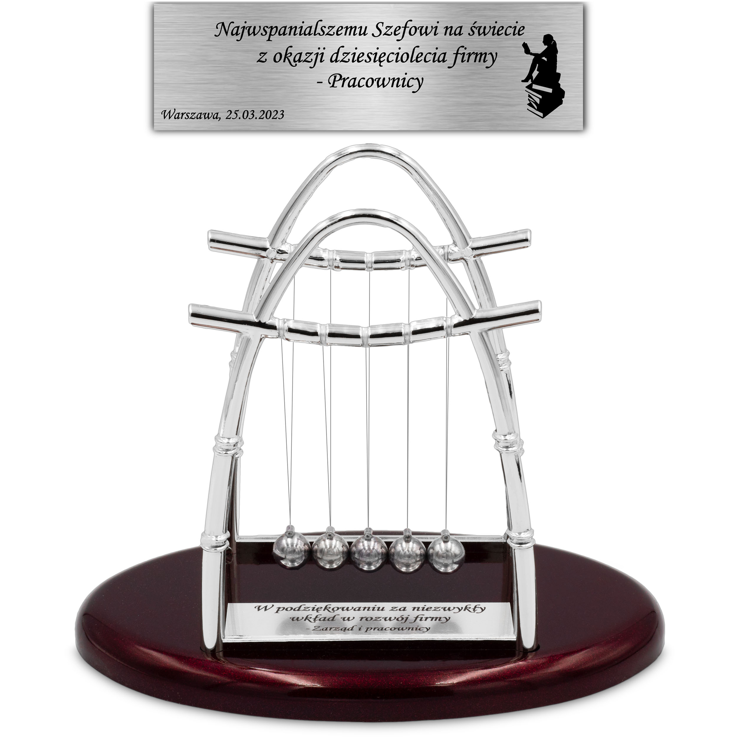 

Kulki Newtona Wahadło z Grawerem na Biurko