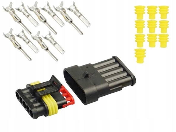 

Kostka Wtyk Złącze Hermetyczne Superseal 5 Pin