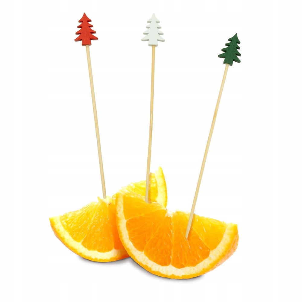 Patyczki ŚWIĄTECZNE Dekoracyjne Wykałaczki 50szt Choinki do Ciast Potraw Kod producenta 5904771002155