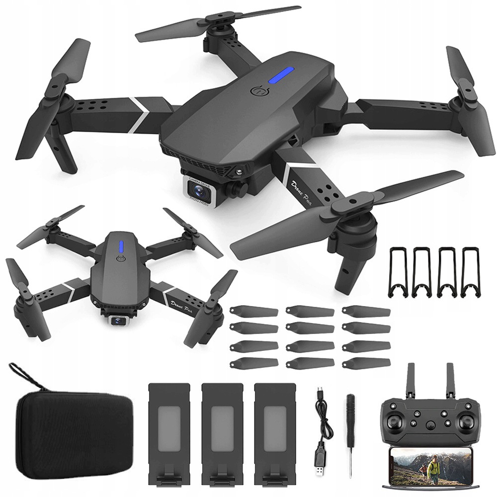 Dron Vznášení S Kamerou LS-E525 Pilot Wifi 4K 2.4 GHz Pouzdro Gyroskop 1800 mAh