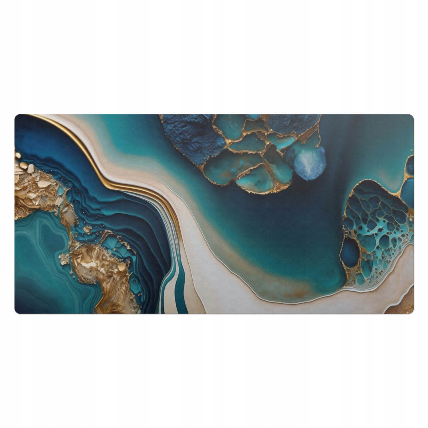 Protiskluzová herní podložka pod myš Rozbouřené tvary 100 x 50 cm