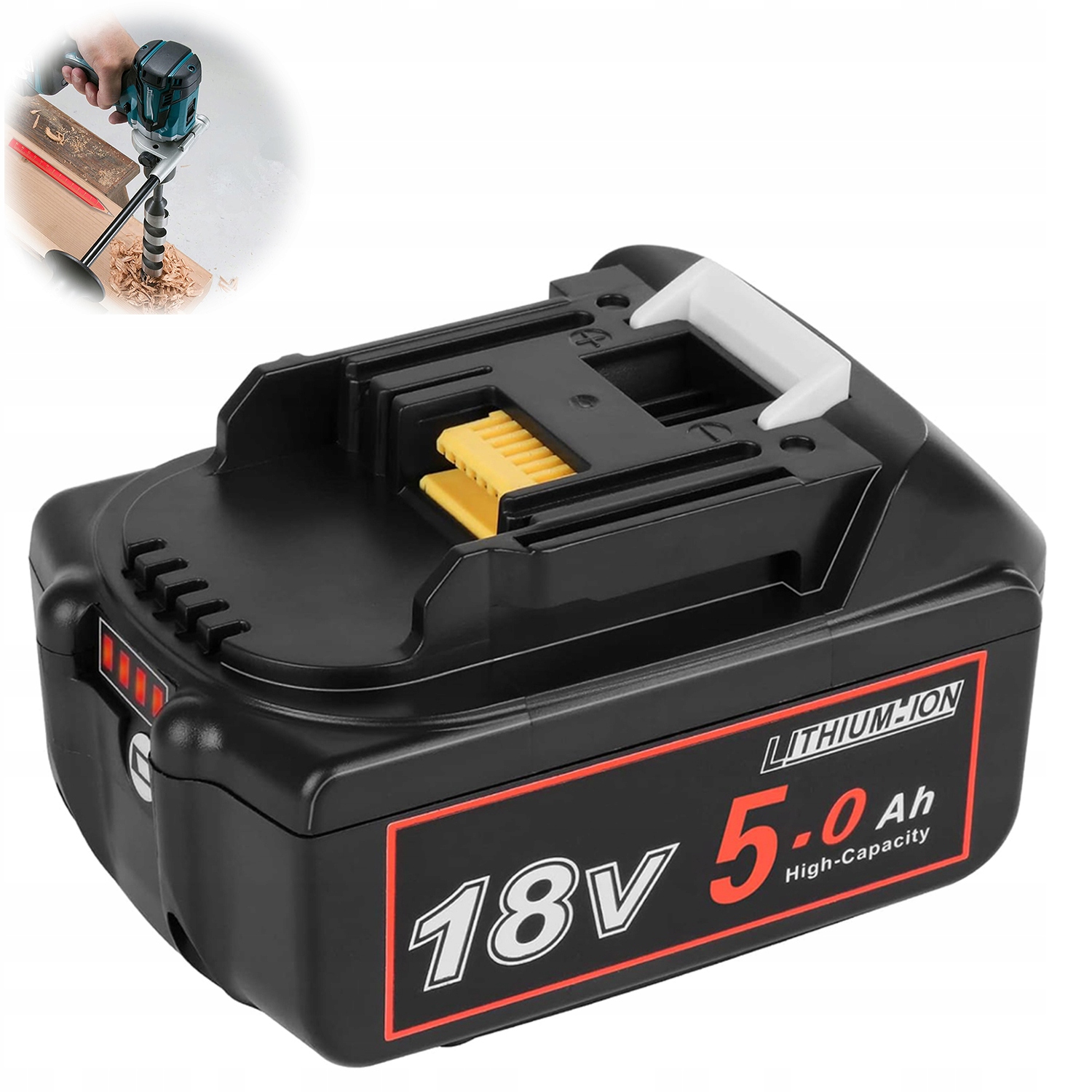 1x Baterie 18 V 5000 Mah, Akumulátor 18 V 5 Ah Vyměnitelný Pro Baterie Série Mk