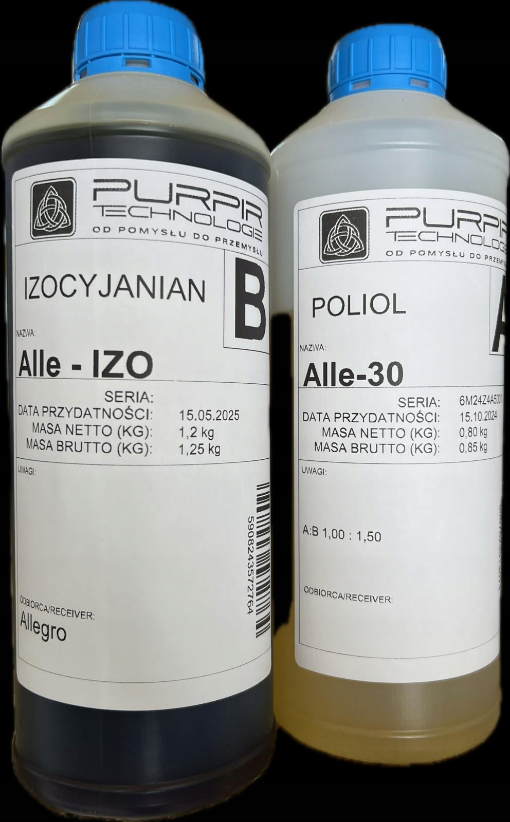 Tekutá pěna Pur, polyuretanová pěna hustota 30kg/m3 tepelná izolace