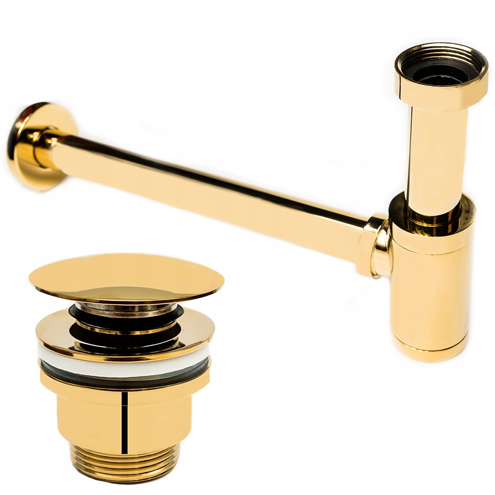 

Syfon umywalkowy złoty korek klik klak uniwersalny