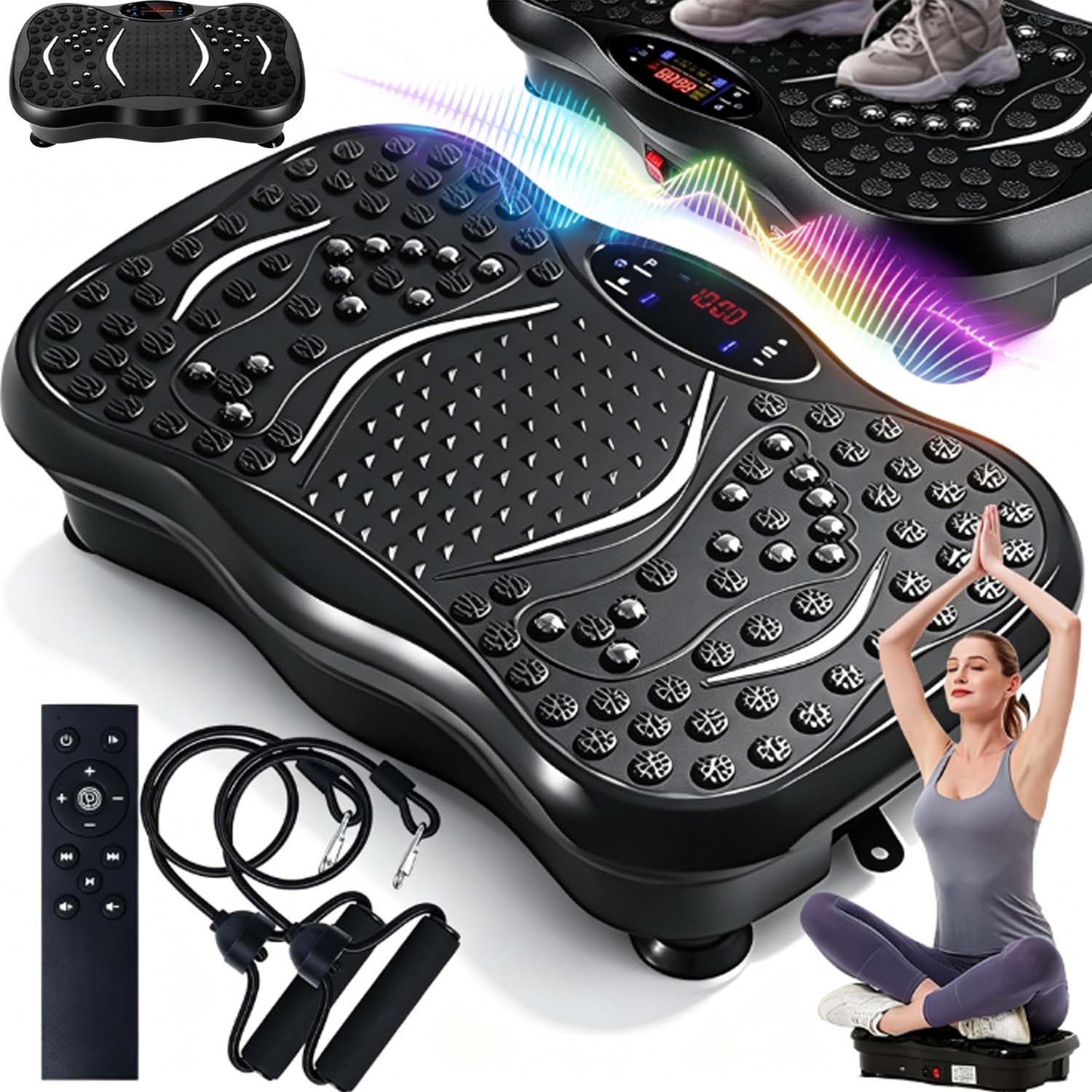 PLATFORMA WIBRACYJNA DO MODELOWANIA SYLWETKI ANTYCELLULITOWA LCD BLUETOOTH