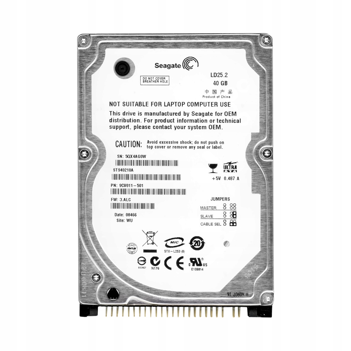 Seagate LD25.2 40GB 5.4K 2MB Ata 2.5'' ST940210A