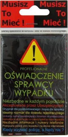 

Oświadczenie Sprawcy Kolizji Wypadku