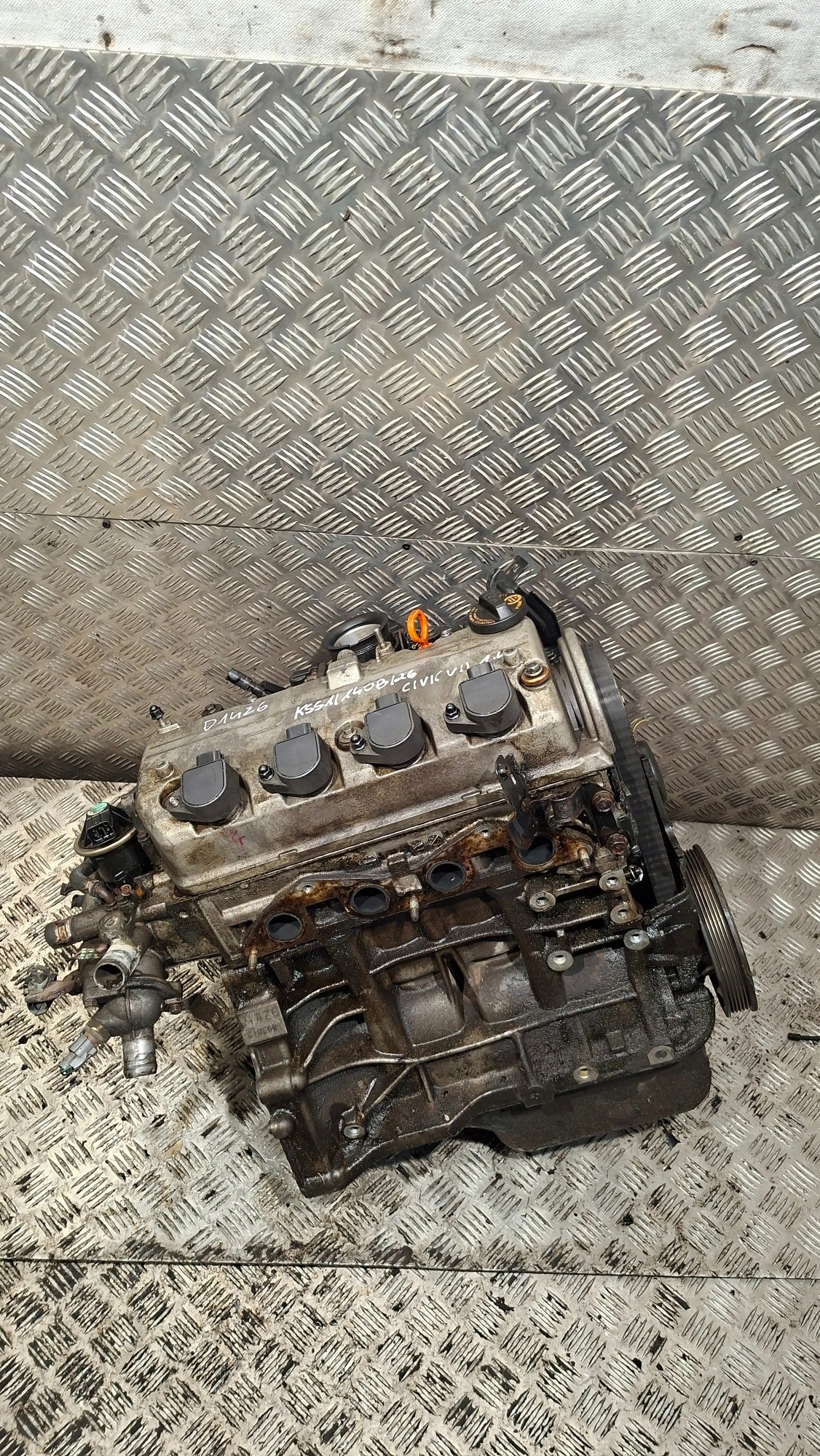 engine pillar unprotected HONDA CIVIC VII 1.4 D14Z6