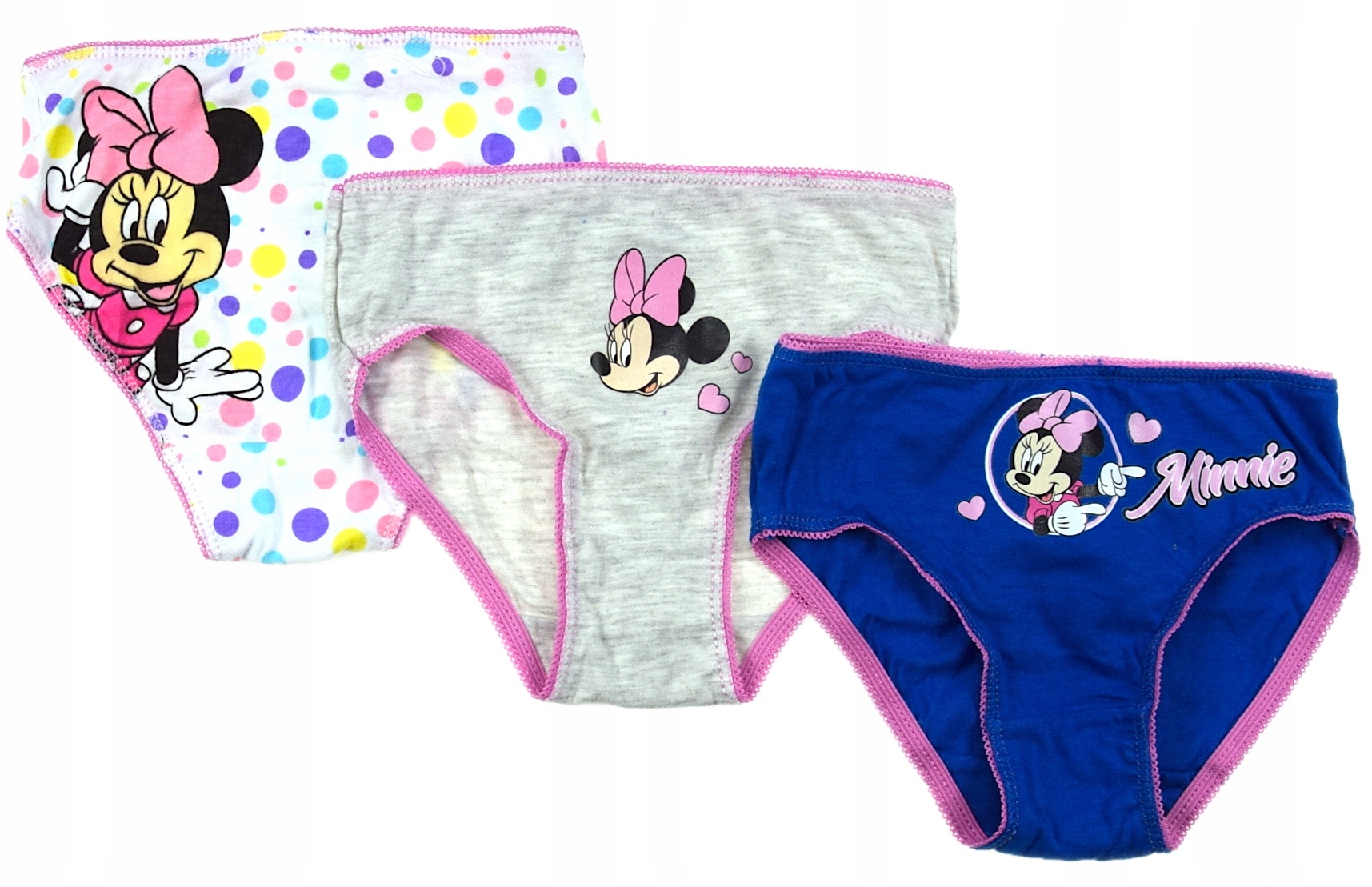 

3-PACK Slipy Majtki Myszka Minnie Kropki 110/116