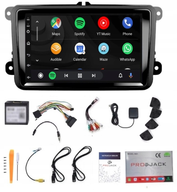 Rádio Android Auto Carplay Vw Passat B6 2005 2011 Wifi Usb 6GB 128GB