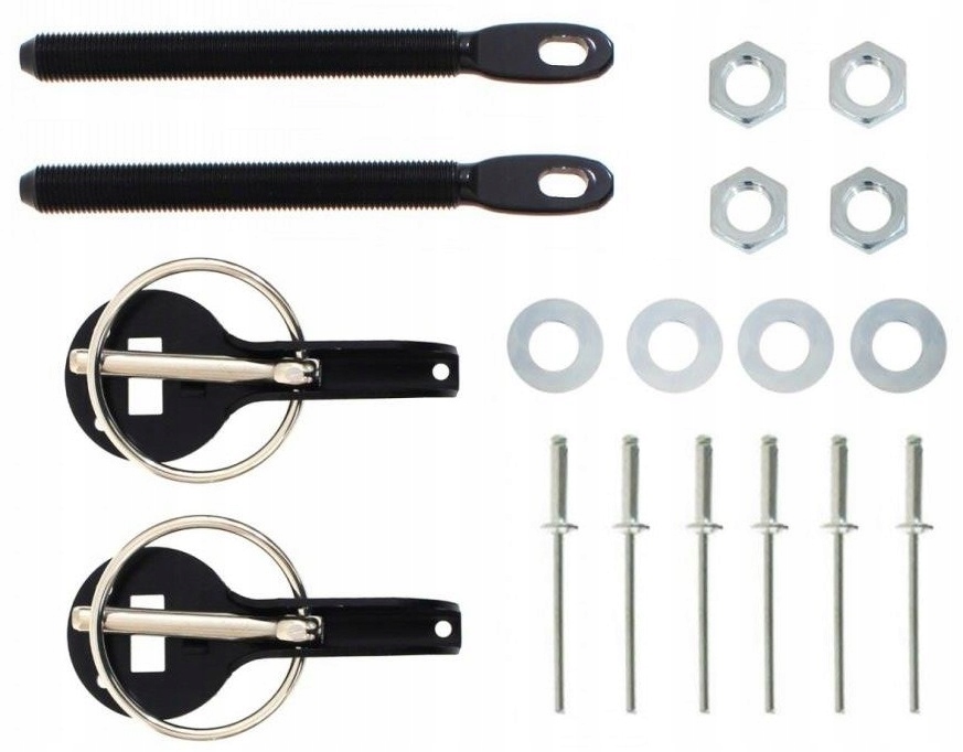 ZAPINKI MASKI ALUMINIOWE UNIWERSALNE CZARNE EPMAN