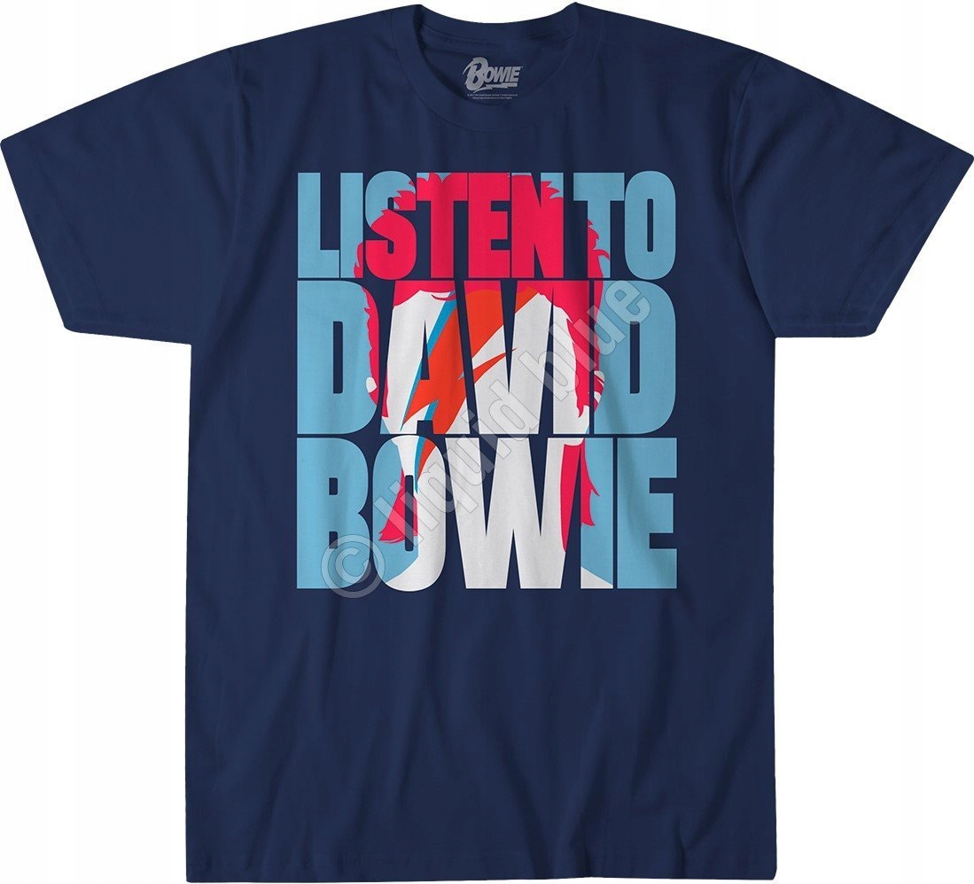 David Bowie Listen to Bowie Tekutá modrá XL