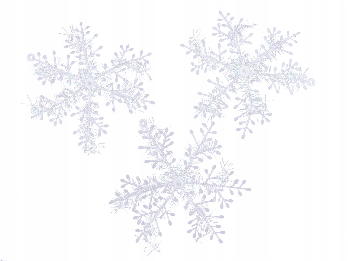 

Śnieżynki Białe Opalizujące 15cm 3 sztuki