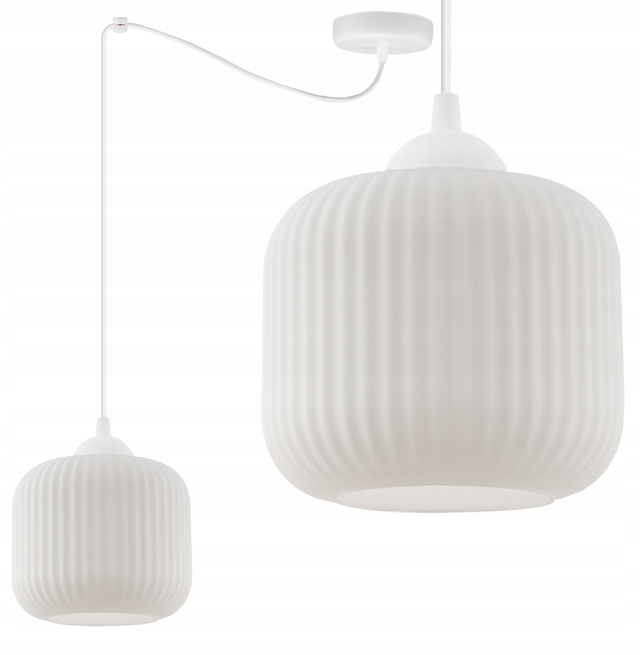 Závěsné Stropní Svítidlo Lustr Pavouk Stínidlo Bílý Válec Glamour Do Kuchyně