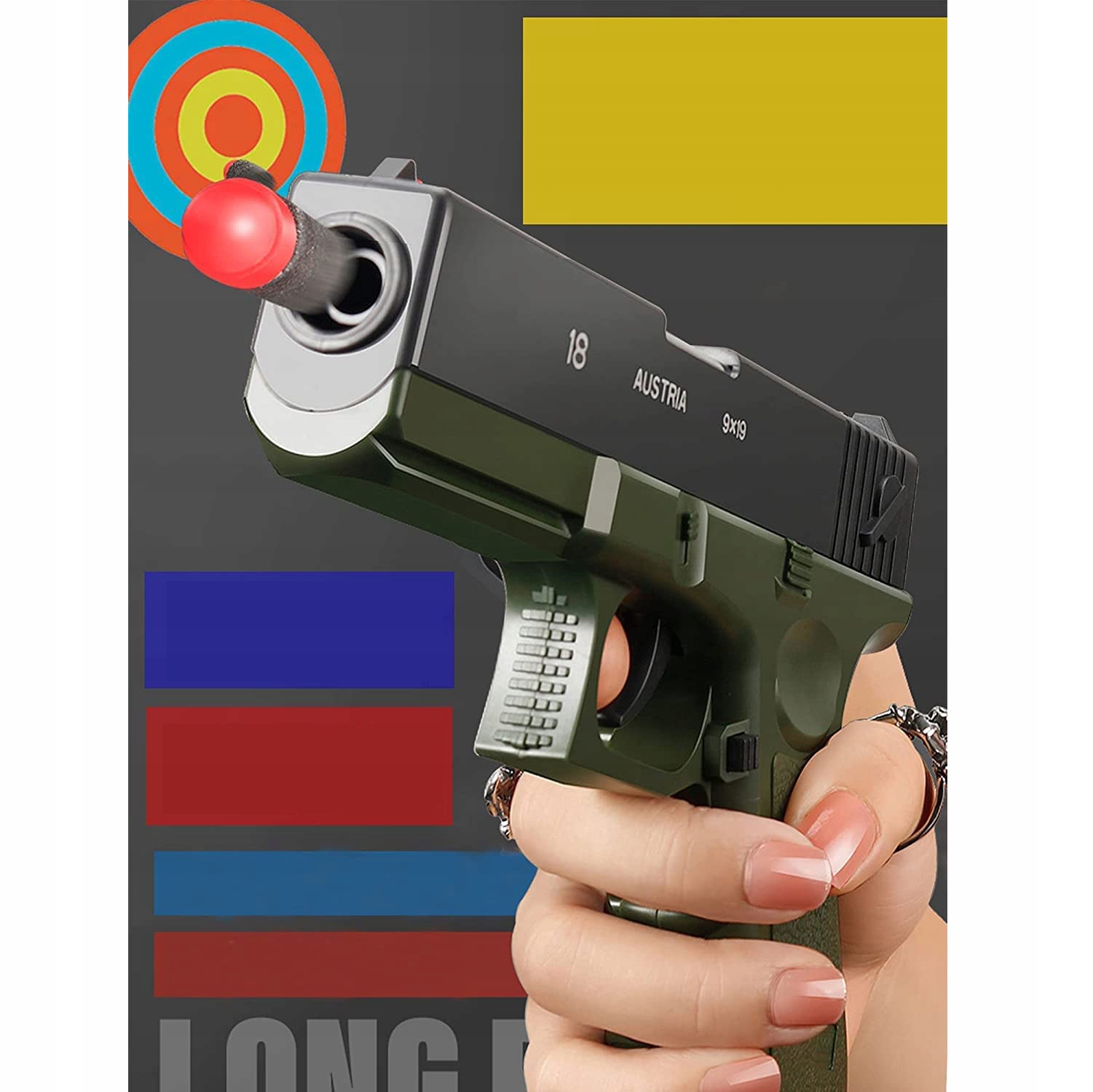 Pistolet MIĘKKA PIANKA ZABAWKA BULLET GUN, WYRZUTEM POWŁOKI Seria Bullet Gun