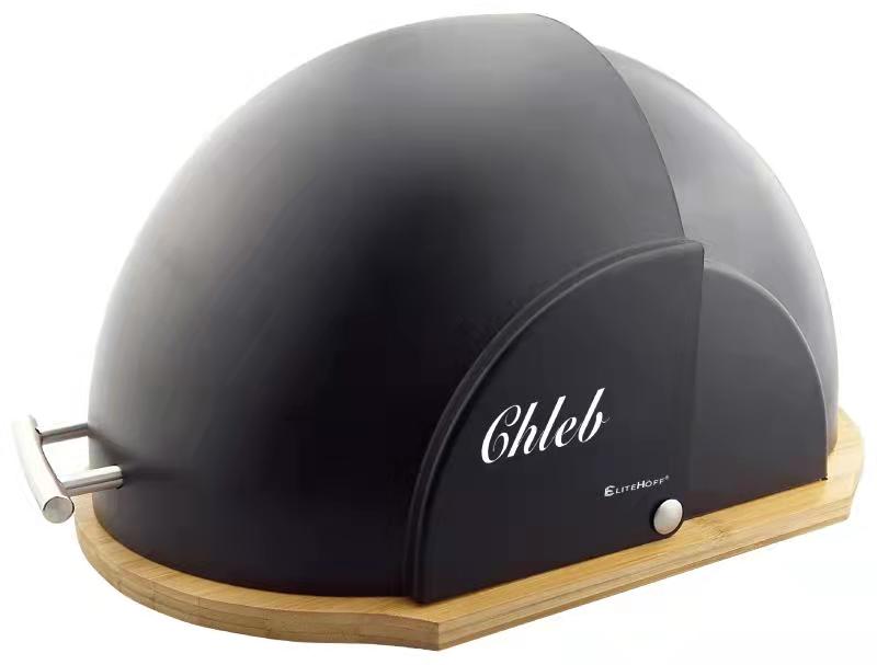 Jednodílný chlebník Elitehoff černý 6036